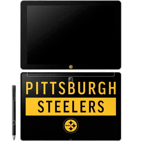 NFL Pittsburgh Steelers Black Performance Series Galaxy Book 12in Skin